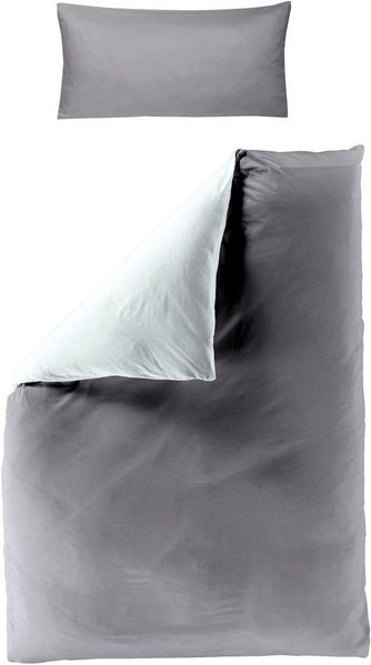BIERBAUM Wendebettwäsche Modern Uni in Gr. 135x200, 155x220 oder 240x220 cm, Renforcé, 3 teilig, Modernes Unidesign: Schlichte, elegante Optik für jedes Schlafzimmer