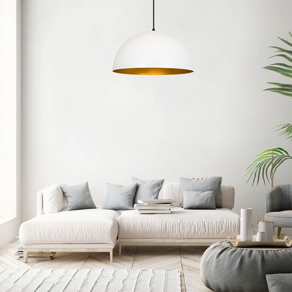 Kronleuchter, 'Sivani', 121 x 50 x 50, Weiß, Gold