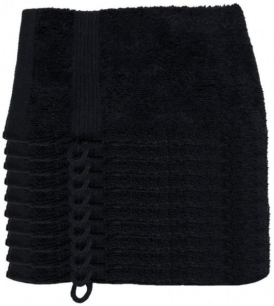 Julie Julsen Waschhandschuh 10-Waschhandschuh-Schwarz-Waschhandschuh 15 x 21 cm (10-tlg)