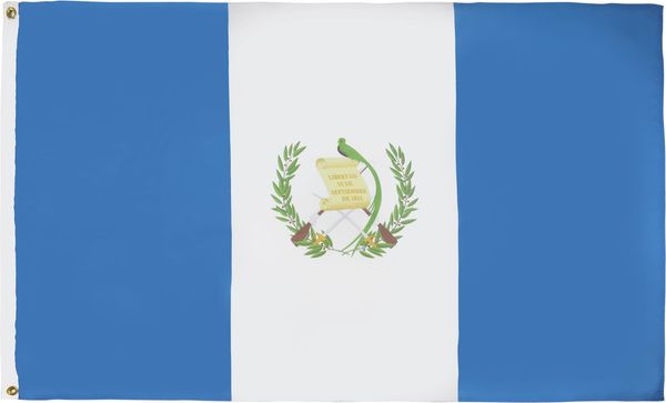 AZ FLAG - Flagge Guatemala - 150x90 cm - Republik Guatemala Fahne 90x150 Cm Feiner Polyester - Flaggen