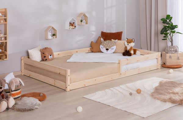 Bodenbett Einzelbett "Emi" 120x200 Kiefer Massiv