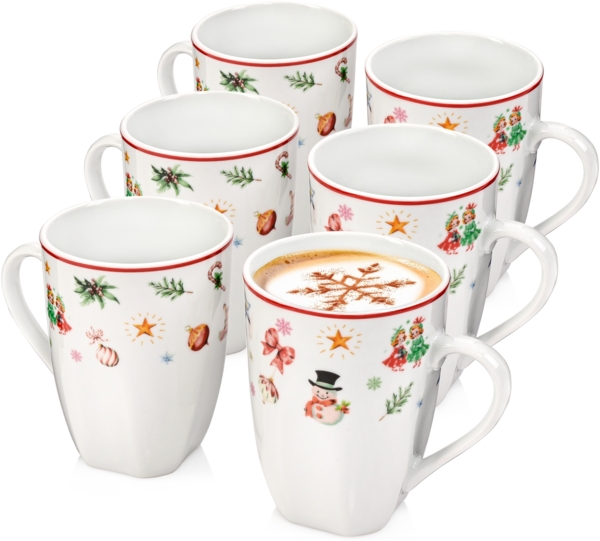 SÄNGER Kaffeebecher Set Bilgola Christmas Design 6 teilig
