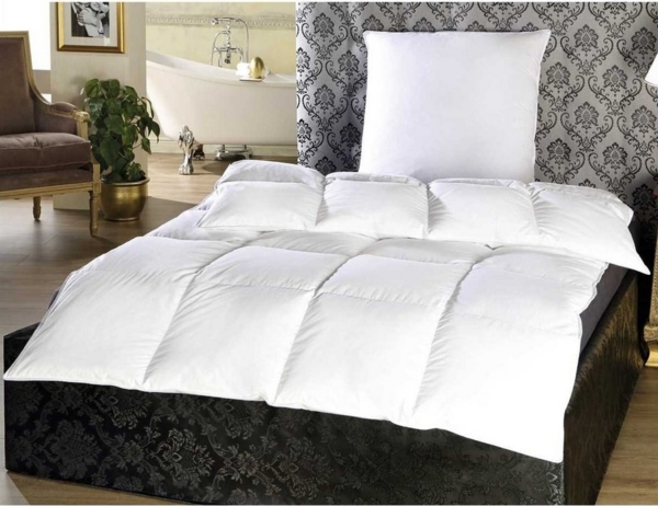 Daunendecke ( 10% Daunen / 90% Federn ) 135x200cm, inkl. Federkissen 80x80cm ( 100% Federn ), Made in Germany Bild 5