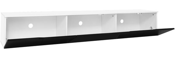 TV-Schrank 180x35x30 cm, Schwarz-Weiß Hochglanz, mit app-gesteuerter LED-Beleuchtung Bild 7
