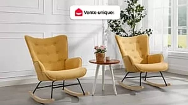 Vente-unique - ELMINA Sessel Stoff Gelb - B 68 cm x H 91 cm x L 86 cm