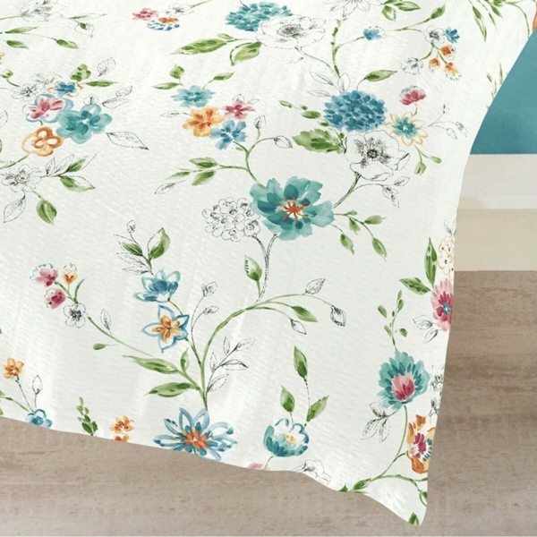 TRAUMSCHLAF Bettwäsche Blumengirlande, Seersucker, 2 teilig, bügelfreier Seersucker Bild 2