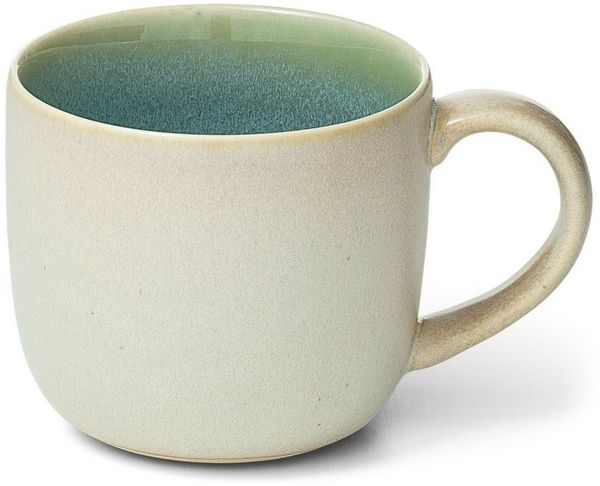 Econovo Tasse Handgefertigt, 1-tlg, Steingut, Große Keramiktasse 400ml Made in Portugal