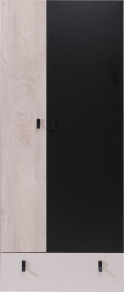 99rooms Sirius Kleiderschrank I Schwarz Eiche Beige