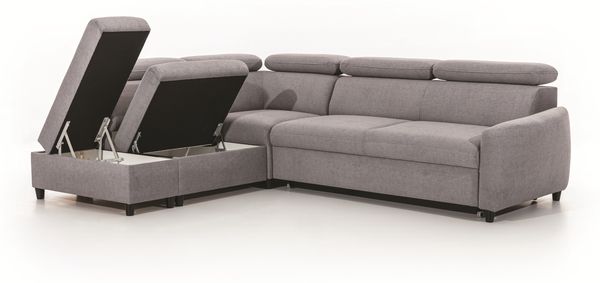 AX LIVING Ecksofa mit Schlaffunktion Braun Olettio L-Form 265 cm L Bild 4