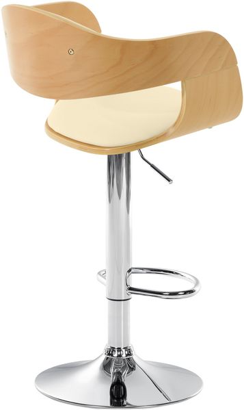 CLP Barhocker Kingston Kunstleder drehbar mit Höhenverstellung,natura/creme Bild 5