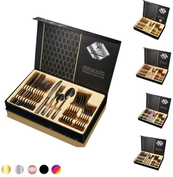 Faizee Home Besteck-Set Besteck-Set Besteckset 24 tlg. für. 6 Personen Gift Box