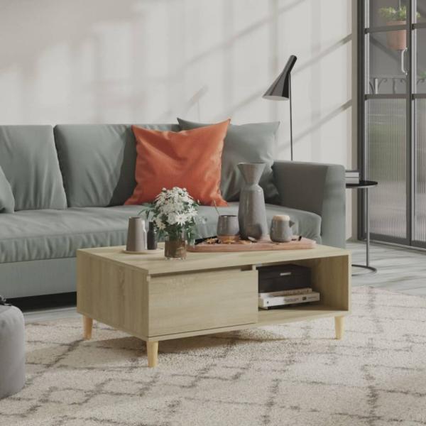 vidaXL Couchtisch Sonoma-Eiche 90 x 60 x 35 cm Spanplatte [805998]