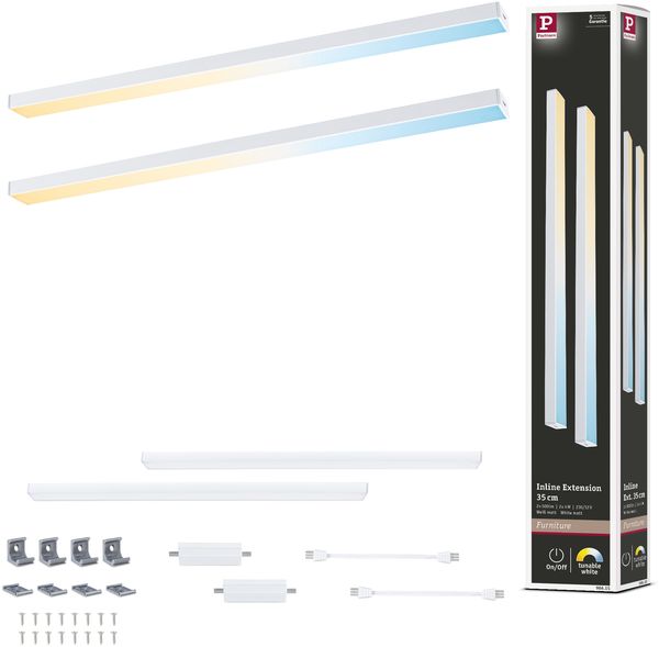 Paulmann 98615 LED Unterschrankleuchte Inline Erweiterung 2er-Set 35cm tunable white weiß Bild 6