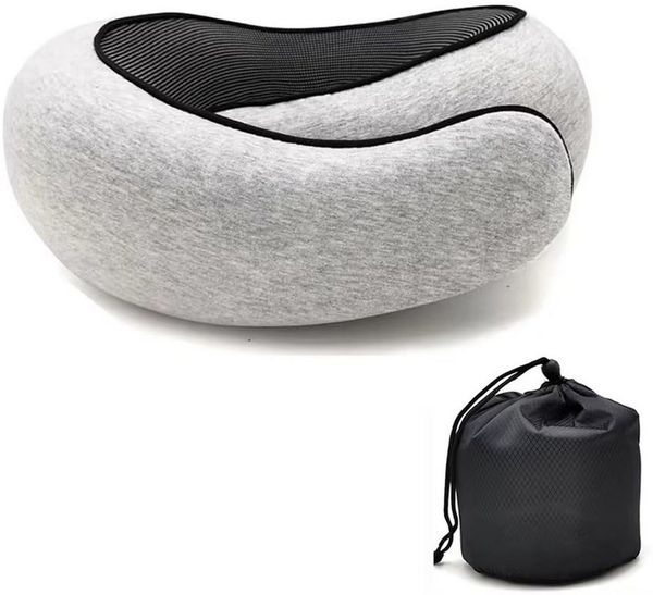 Athlix Nackenkissen Reise Nackenkissen Memory-Schaum Nackenstütze Schlafkissen, Ergonomisches Design, atmungsaktiv, waschbarer Bezug