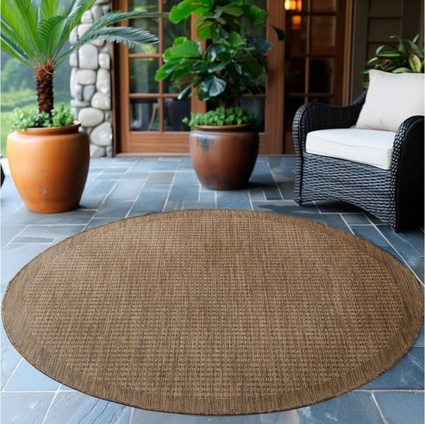 Ayyildiz Teppiche Outdoorteppich GIZA 1410, rund, Höhe: 3 mm, In- und Outdoor, Wetterfest, Wasserabweisend, robust