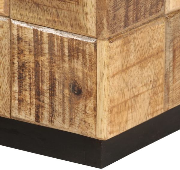 vidaXL Couchtische 2 Stk. in Block-Design Raues Mango-Massivholz 286435 Bild 4