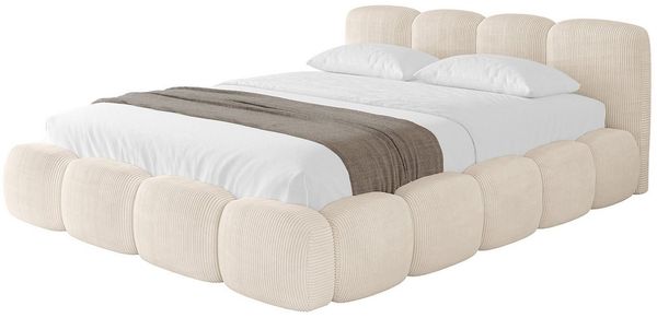 ALTDECOR Polsterbett KALA-v1 (Polsterbett mit Bettkasten und Lattenrost, Boxbett mit Matratze), Doppelbett mit Stauraum, Bett mit Kopfteil
