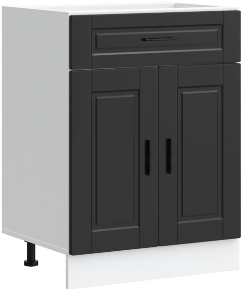 vidaXL Küchenunterschrank Porto Schwarz Holzwerkstoff 853968