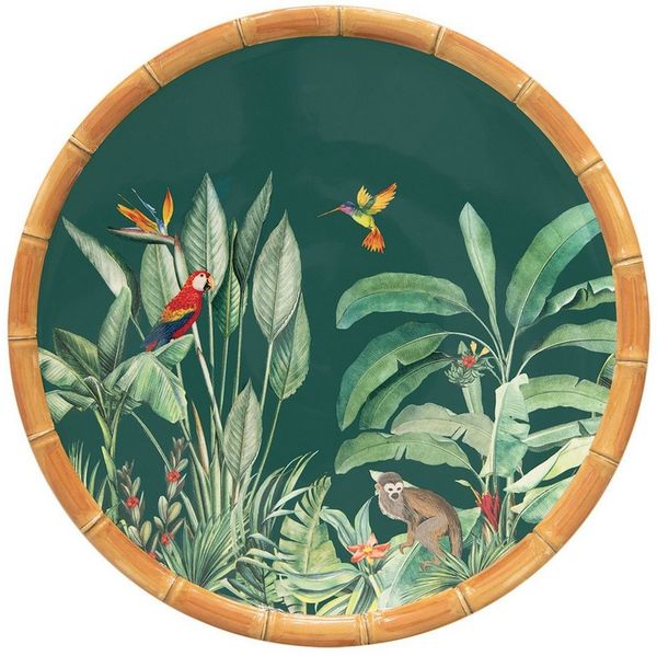 EasyLife Speiseteller Zanzibar, Spülmaschinengeeignet, Mehrfarbig, Dschungel, H: 2.5cm