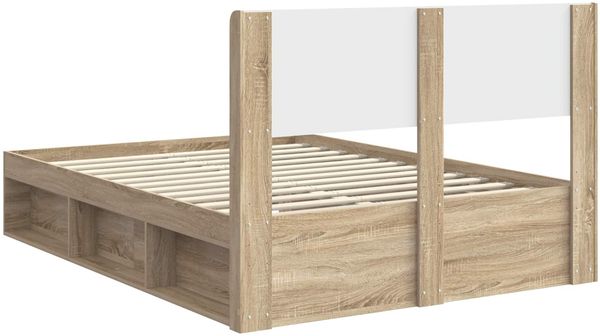 vidaXL Bettgestell mit Stauraum und Kopfteil Sonoma-Eiche 140 x 190 cm 3414213 Bild 7