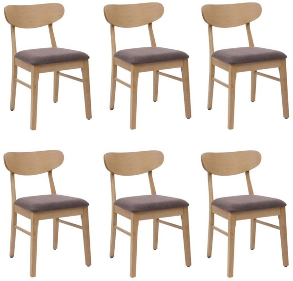 MCW Esszimmerstuhl MCW-M59-6 (Set, 6 St), Inklusive Fußbodenschoner, Abgerundete Ecken und Kanten