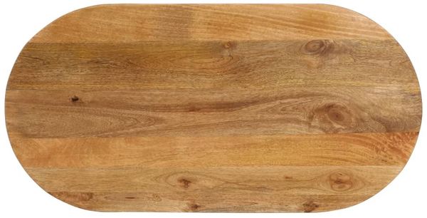 vidaXL Tischplatte 140x60x2,5 cm Oval Massivholz Mango 370151