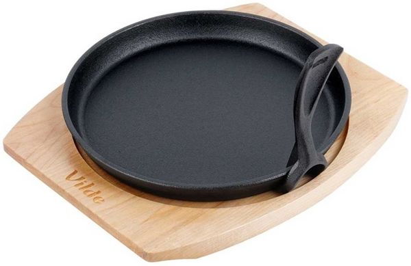 Vilde Vilde Cast Line Gusseisenpfanne mit Servierbrett 199072