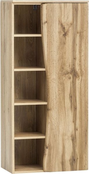 HELD MÖBEL Midischrank aus MDF in wotaneiche mit einer Tür und 8 Einlegeböden (B/H/T: 60x130x35 cm)