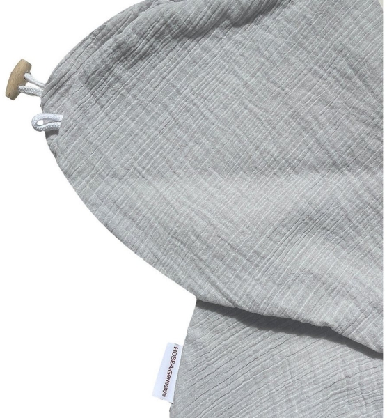 HOBEA-Germany Stillkissenbezug für Stillkissen 190cm Designs (Musselin hellgrau) Bild 5