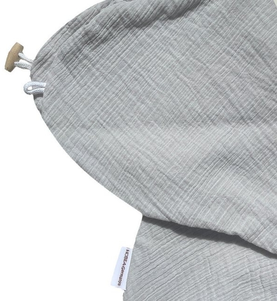 HOBEA-Germany Stillkissenbezug für Stillkissen 190cm Designs (Musselin hellgrau) Bild 4