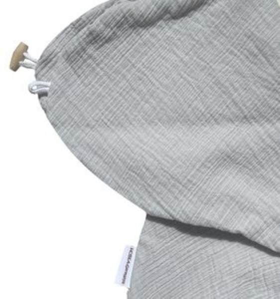 HOBEA-Germany Stillkissenbezug für Stillkissen 190cm Designs (Musselin hellgrau) Bild 6