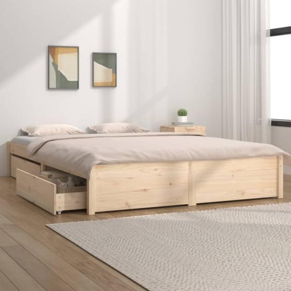 Bett mit Schubladen 120x190 cm 4FT Small Double [3103493]