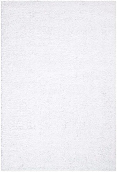 carpet city Shaggy Hochflor Teppich - 60x110 cm - Weiß - Langflor Wohnzimmerteppich - Einfarbig Uni Modern - Flauschig-Weiche Teppiche Schlafzimmer Deko Bild 3