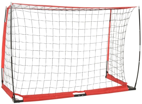 vidaXL Fußballtor, Stahl / Fiberglas rot, 184x124,5 cm Bild 3