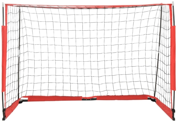 vidaXL Fußballtor, Stahl / Fiberglas rot, 184x124,5 cm Bild 1