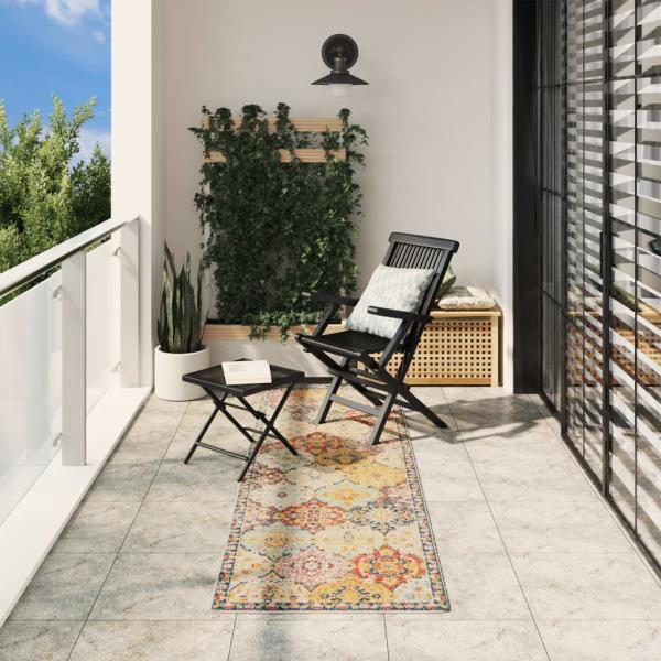 vidaXL Teppich ARBIZU Indoor und Outdoor Vintage-Design 80x250 cm 375695