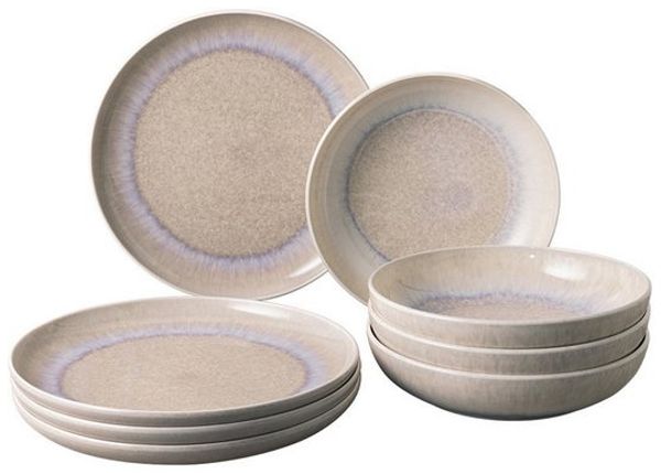 like. by Villeroy & Boch Perlemor Sand Tafel-Set für 4 Personen / 8 Teile