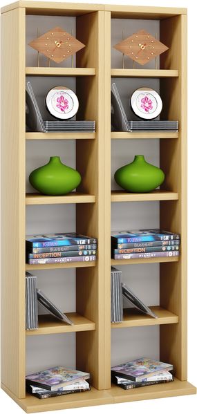 VCM CD / DVD Media Regal Milano 906070 Buche H. 92 x B. 42 x T. 20 cm