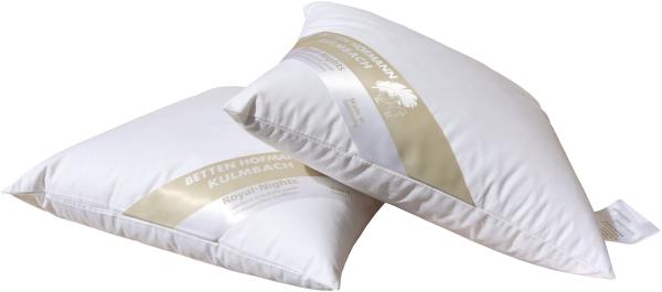 2 Stück Betten Hofmann Kopfkissen 35x35 Nackenkissen Federkissen 30% Daunen 300g prall Bild 2