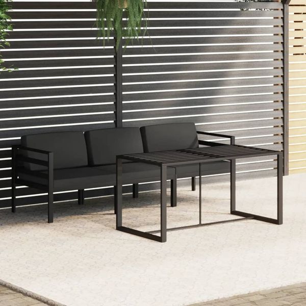 vidaXL 4-tlg. Garten-Lounge-Set mit Kissen Aluminium Anthrazit 3115917