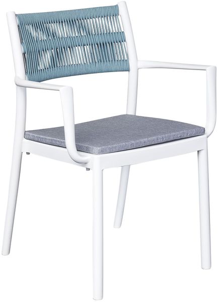 LC Garden Vona Gartenset weiß/blau 7tlg. Esstisch Bild 5