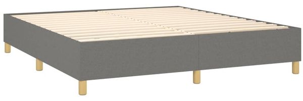 vidaXL Polsterbett mit Matratze Dunkelgrau 160x200 cm Stoff, Härtegrad: H2 [3142346] Bild 4