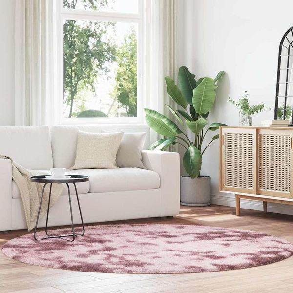 vidaXL Teppich Shaggy Hochflor NAVARRA Altrosa 200x200 cm Polyester 4102921