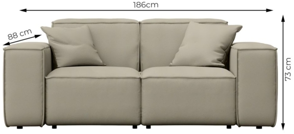 Gartensofa Loungesofa Sofa 2-Sitzer SUMMER wetterfester Stoff NXL Lima Bild 3