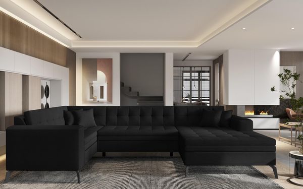 Wohnideebilder Montez Schwarz Ecksofas & Eckcouches CO-MON-RT-10FL
