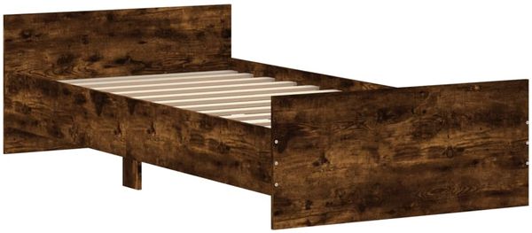 vidaXL Bettgestell ohne Matratze Räuchereiche 90x190 cm Holzwerkstoff 835943 Bild 3