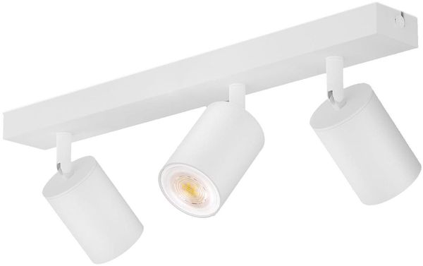 ZMH Deckenleuchte 3 Flammig Deckenlampe Weiss - Deckenstrahler GU10 Modern Deckenspot Küchelampe Schwenkbar 350° MAX. 25W lampe für Wohnzimmer Schlafzimmer Küche Flur (ohne Leuchtmittel)
