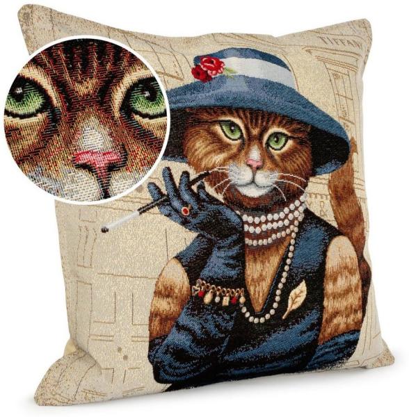 ANRO Dekokissen Kissenhülle MIT oder OHNE Füllung Kissenbezug Zierkissen, Kissenüberzug ohne Füllung Gobelin 45x45cm Golden Twenties bunt