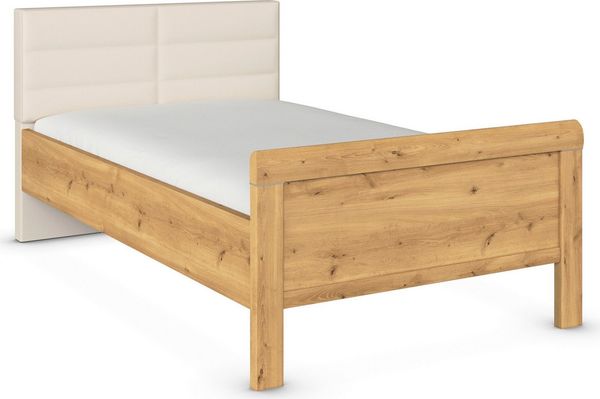 rauch Bett Bett Einzelbett Stollenbett EVELYN, in Komforthöhe mit Polsterkopfteil in elegantem Stil MADE IN GERMANY