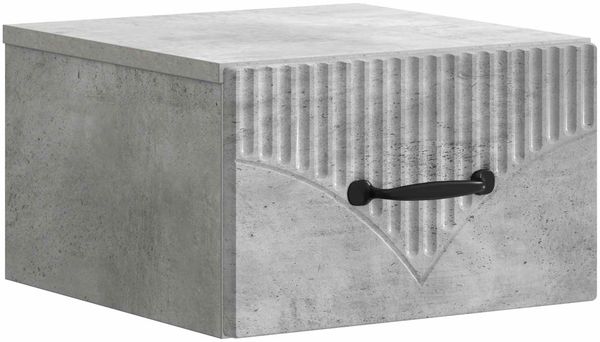 vidaXL Wandmontierter Nachttisch Betongrau 34,5 x 33 x 20 cm 898941